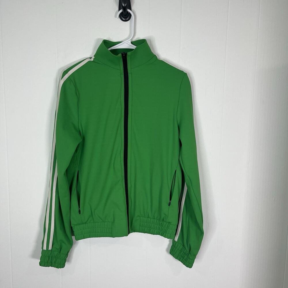 Splits59 MAX RIGOR TRACK JACKET Green With White Stripe Small